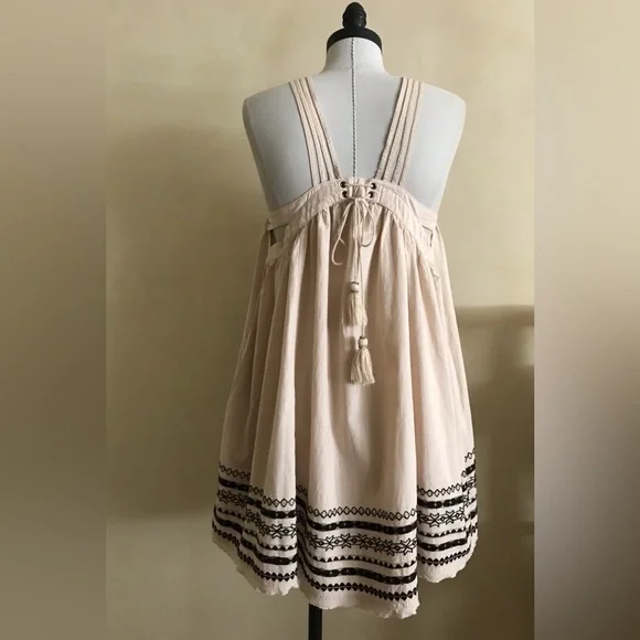 Free People Cotton Top with Black Embroidery - Picture 2 of 8